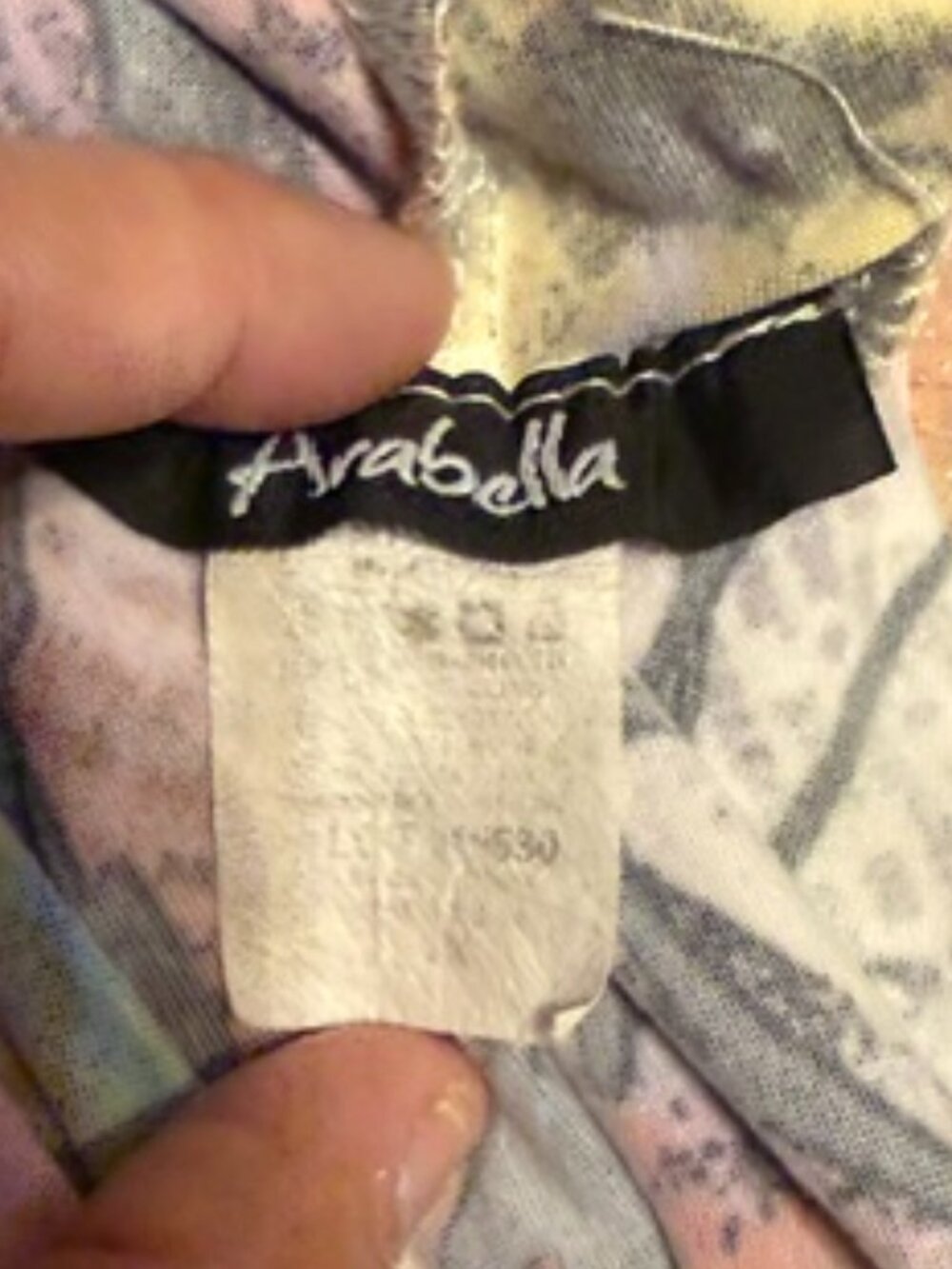 ARABELLA Lightweight Newspaper Print Hoodie Size 1X - Picture 3 of 4